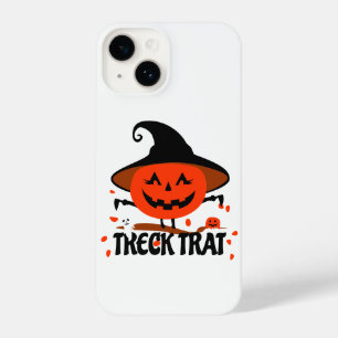 Coque Pour iPhone 14 Treck Trat Citrouille Sourire