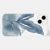 Coque Pour iPhone 14 Tri Blue Leaf iPhone / coque ipad (Verso (horizontal))