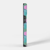 Coque Pour iPhone 14 Triangles rose et vert (Côté droit)