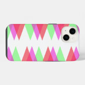Coque Pour iPhone 14 Triangles rouge et vert (Verso Horizontal)