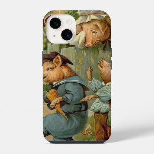 Coque Pour iPhone 14 Trois Petits Cochons Conte de Fées Vintage