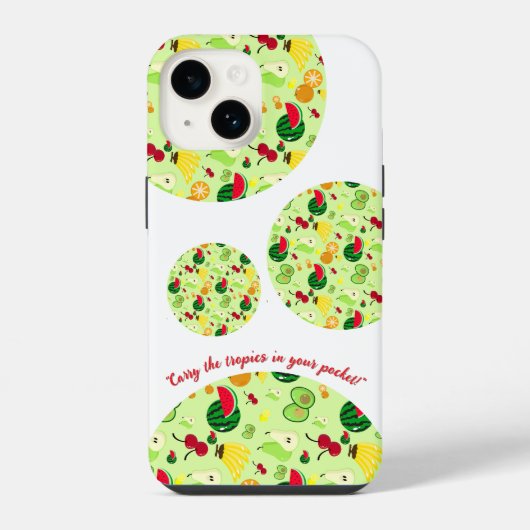 Coque Pour iPhone 14 Tropical Frenzy (Verso)