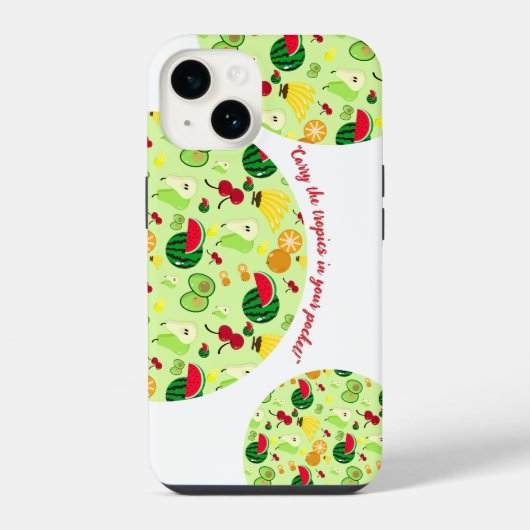 Coque Pour iPhone 14 Tropical Frenzy (Verso)