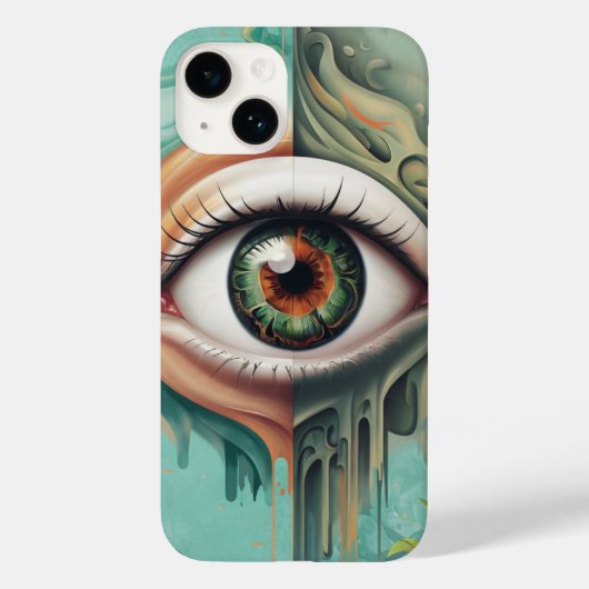 Coque Pour iPhone 14 Tropical Human Eye iPhone 14 Coque (Verso)