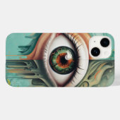 Coque Pour iPhone 14 Tropical Human Eye iPhone 14 Coque (Verso (horizontal))