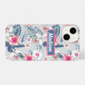 Coque Pour iPhone 14 Tropical Orchid Floral (Verso Horizontal)
