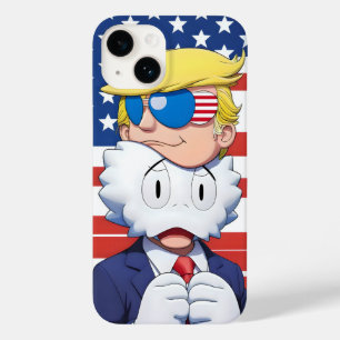 Coque Pour iPhone 14 Trump MAGA 2024 Kaws Pop Art iPhone / coque ipad