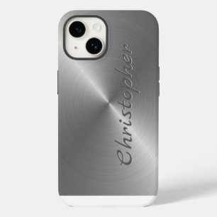 Coque Pour iPhone 14 Ttitane acier inoxydable métal