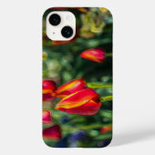 Coque Pour iPhone 14 Tulip Garden coque iphone texturé (Verso)