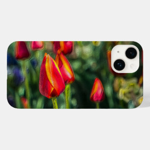 Coque Pour iPhone 14 Tulip Garden coque iphone texturé