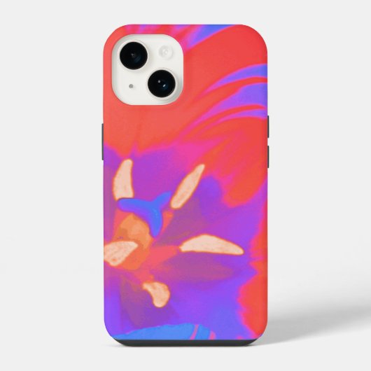 Coque Pour iPhone 14 Tulipe Fluorescente (Verso)