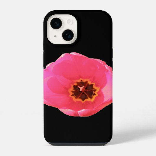 Coque Pour iPhone 14 Tulipe rose (Verso)