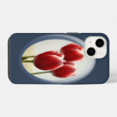 Coque Pour iPhone 14 Tulipes rouges (Verso Horizontal)