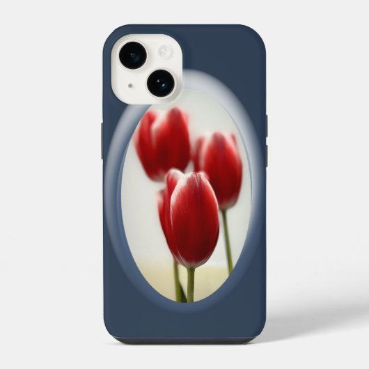 Coque Pour iPhone 14 Tulipes rouges (Verso)