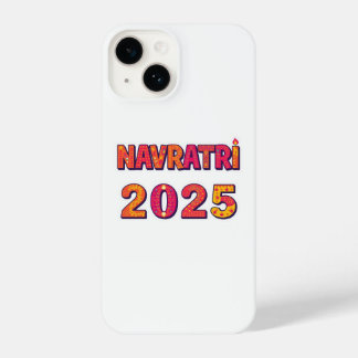 Coque Pour iPhone 14 Typographie colorée du festival "NAVRATRI 2025"