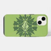 Coque Pour iPhone 14 Typographie esthétique Feuille du printemps vert (Verso Horizontal)