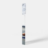 Coque Pour iPhone 14 Une seule étoile de poisson blanchie à la terre pu (Côté droit)