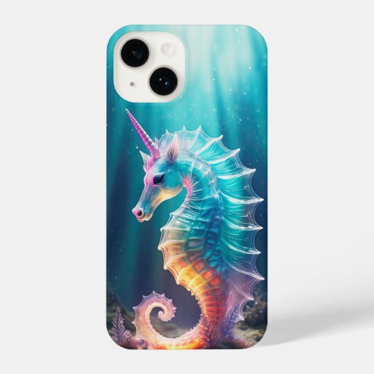 Coque Pour iPhone 14 Unicorne de mer magique (Verso)