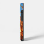 Coque Pour iPhone 14 Vagues ambrées (Côté gauche)