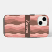 Coque Pour iPhone 14 Vagues de corail abstraites (Verso Horizontal)