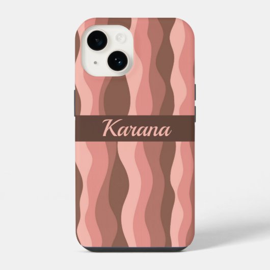 Coque Pour iPhone 14 Vagues de corail abstraites (Verso)