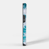 Coque Pour iPhone 14 Vagues de l'océan bleu  (Côté droit)
