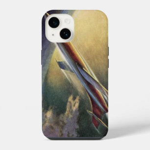 Coque Pour iPhone 14 Vaisseau Spatial de Science-Fiction Vintage Avion