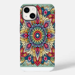 Coque Pour iPhone 14 Vecteur coloré Abstrait Mandala Motif
