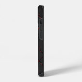 Coque Pour iPhone 14 Veines noires et rouges (Côté gauche)