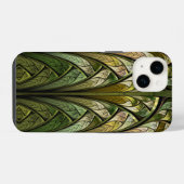 Coque Pour iPhone 14 Vent vert Abstrait en verre ciselé West (Verso Horizontal)
