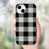 Coque Pour iPhone 14 Vérification du buffle noir rustique