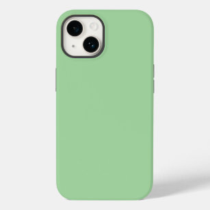 Coque Pour iPhone 14 Vert clair, couleur pastel solide, oreiller à lanc