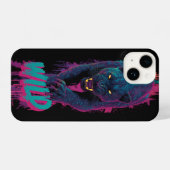 Coque Pour iPhone 14 Vertical, Aggressive Black Panther Illustration (Verso Horizontal)