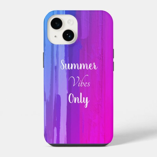Coque Pour iPhone 14 Vibes d'été violet Ombre (Verso)