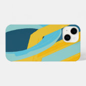 Coque Pour iPhone 14 Vibrant Yellow Blue Abstract (Verso Horizontal)
