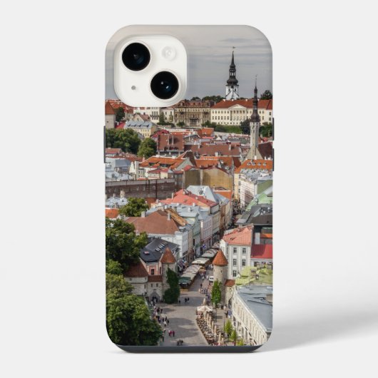 Coque Pour iPhone 14 Vieille ville de Tallinn Estonie (Verso)
