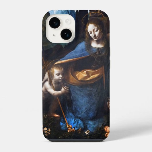 Coque Pour iPhone 14 Vierge Des Rochers (Verso)