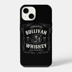 Coque Pour iPhone 14 Vintage Liqueur AJOUTER NOM Old Grim Reaper Whiske