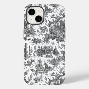 Coque Pour iPhone 14 Vintage Rustique Ferme Toile de Jouy Française-Noi