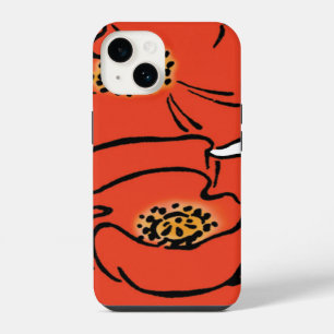 Coque Pour iPhone 14 Vintage Wizard of Oz Coquelicots Rouges en Fleur P