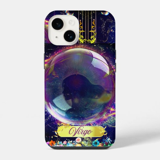 Coque Pour iPhone 14 Virgo, bleu (Verso)