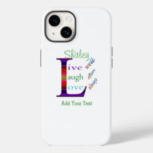 Coque Pour iPhone 14 Vis bien, Rires souvent, Amour toujours par STaylo