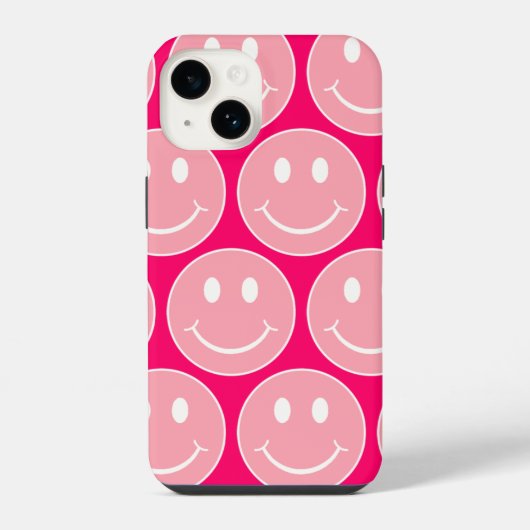 Coque Pour iPhone 14 Visage heureux (Verso)