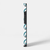 Coque Pour iPhone 14 volleyballs simples gris sarcelle personnalisés av (Côté gauche)