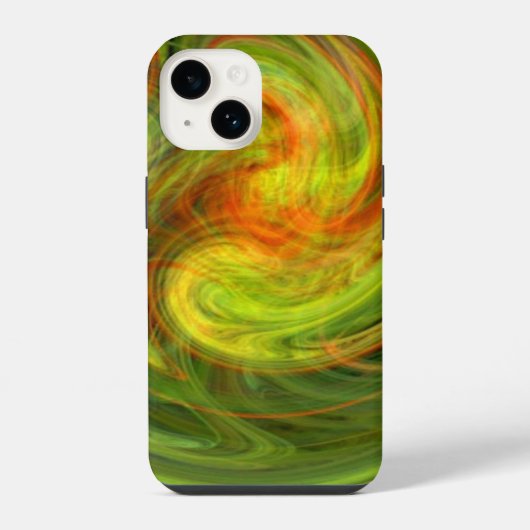 Coque Pour iPhone 14 VORTEX LÉGER, jaune vif (Verso)