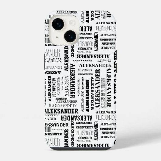 Coque Pour iPhone 14 Votre (Long) nom est partout (Verso)