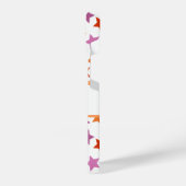 Coque Pour iPhone 14 VOTRE NOM Fierté lesbienne Drapeau Étoiles rose ro (Côté gauche)