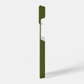 Coque Pour iPhone 14 Votre texte garde le calme et sur vert olive (Côté gauche)