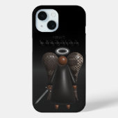 Coque Pour iPhone 15 Ange noir, coque iphone d'Ange vengeur (Verso)
