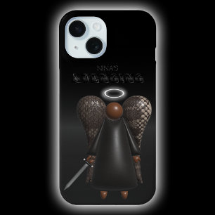 Coque Pour iPhone 15 Ange noir, coque iphone d'Ange vengeur